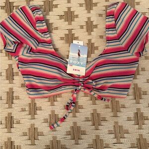 Roxy Multicolor Striped Crop Top